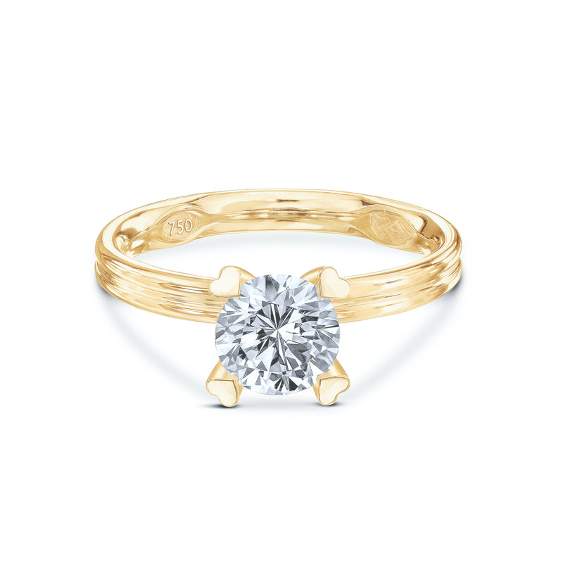 Hearts&Diamonds ONE DELIGHT Engagement Ring in Yellow Gold