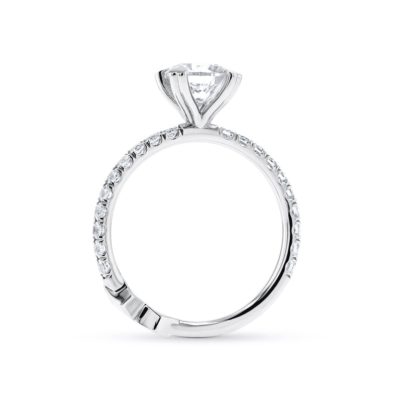Hearts&Diamonds TRUE DELIGHT Engagement Ring in White Gold or Platinum