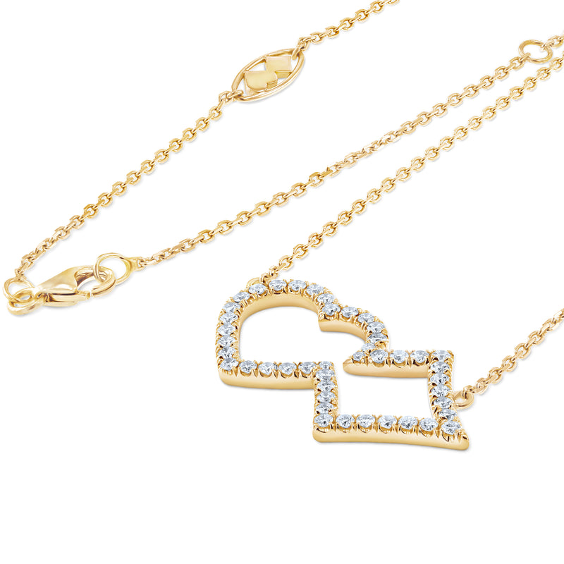 Hearts&Diamonds DELIGHT AIR PAVÉ Necklace in Yellow Gold