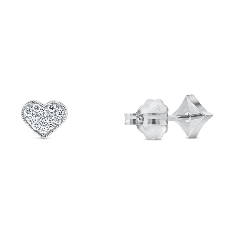 Hearts&Diamonds PURE DELIGHT PAVÉ Earrings in White Gold