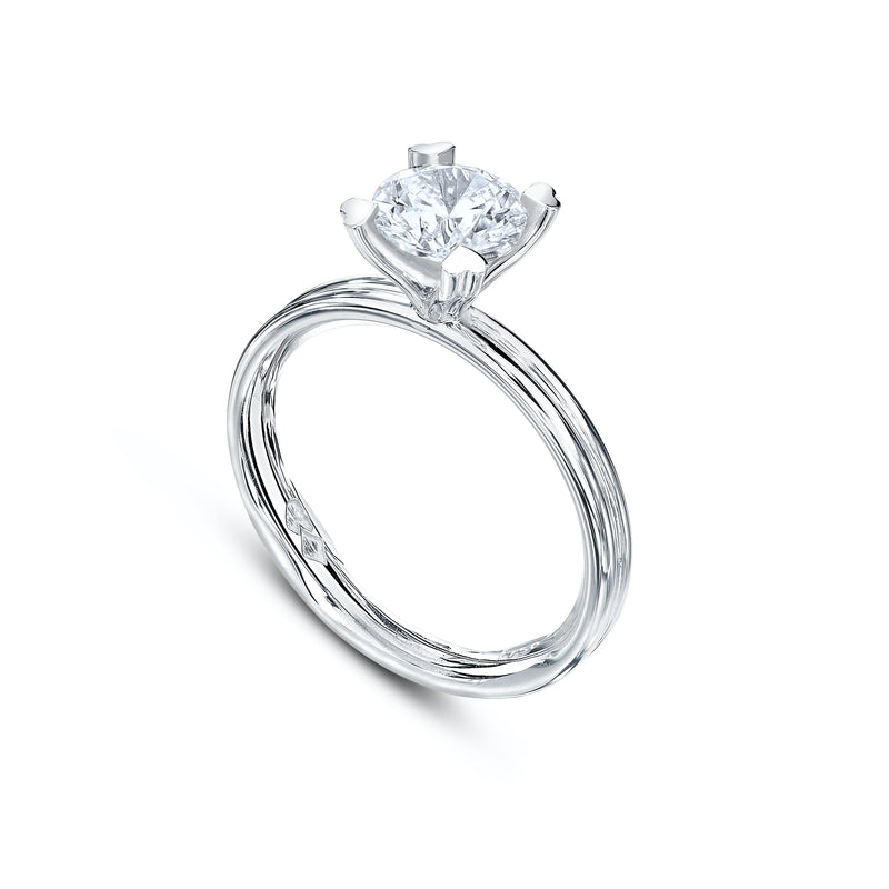Hearts&Diamonds ONE DELIGHT Engagement Ring in White Gold or Platinum
