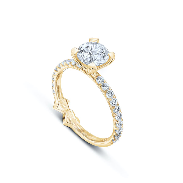 Hearts&Diamonds TRUE DELIGHT Engagement Ring in Yellow Gold