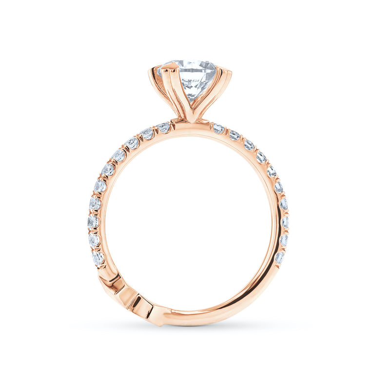 Hearts&Diamonds TRUE DELIGHT Engagement Ring in Rose Gold