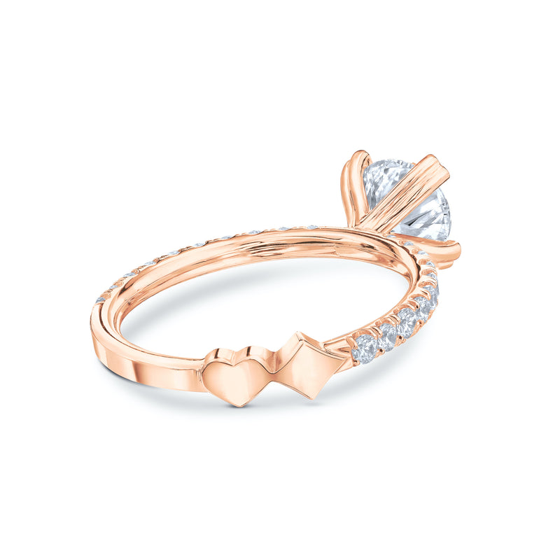 Hearts&Diamonds TRUE DELIGHT Engagement Ring in Rose Gold