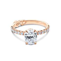 Hearts&Diamonds Oval TRUE DELIGHT Engagement Ring in Rose Gold