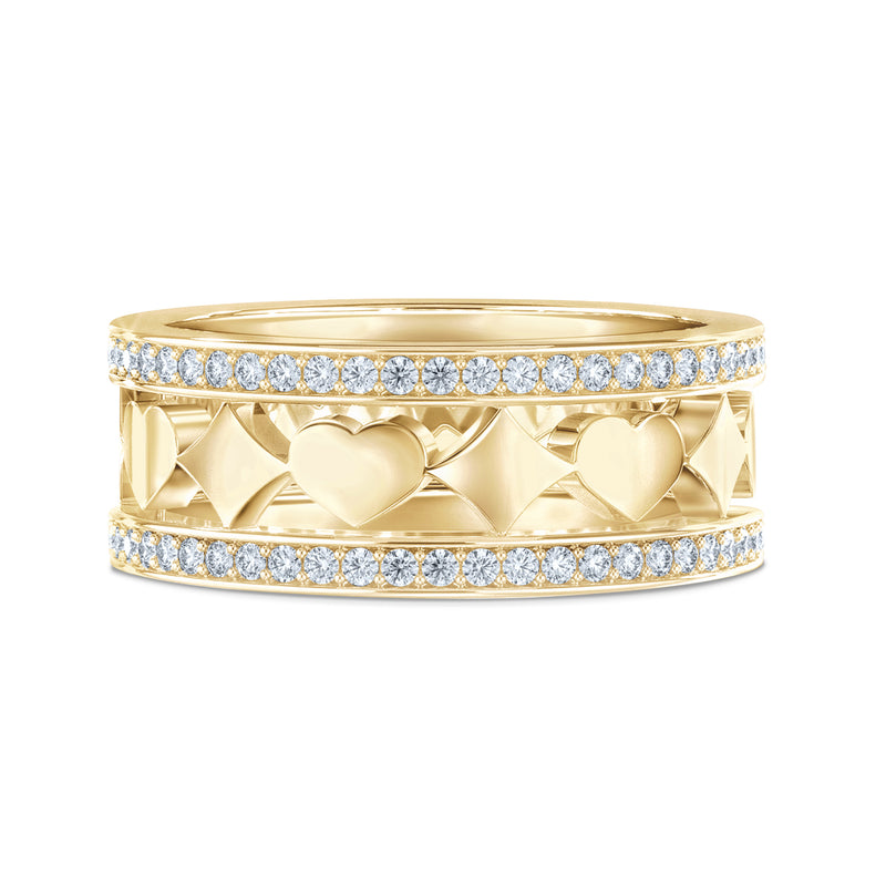 Hearts&Diamonds DELIGHT PAVÉ Ring in Yellow Gold