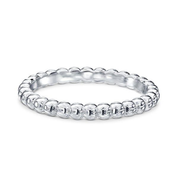 Perle Band in White Gold