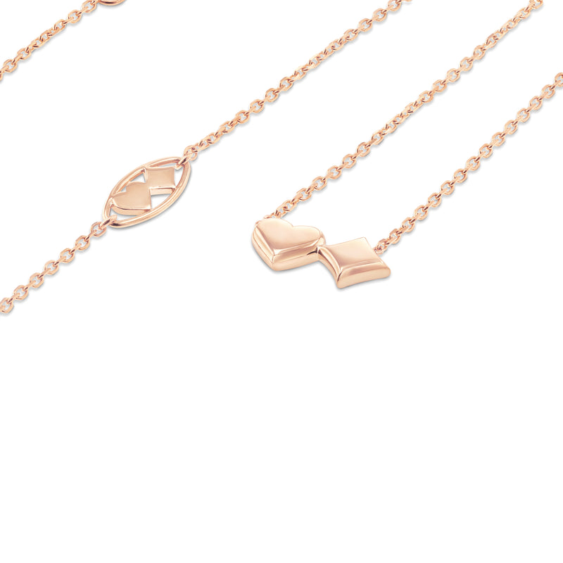 Hearts&Diamonds PETITE DELIGHT Necklace in Rose Gold