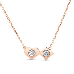 Hearts&Diamonds DELIGHT Necklace in Rose Gold