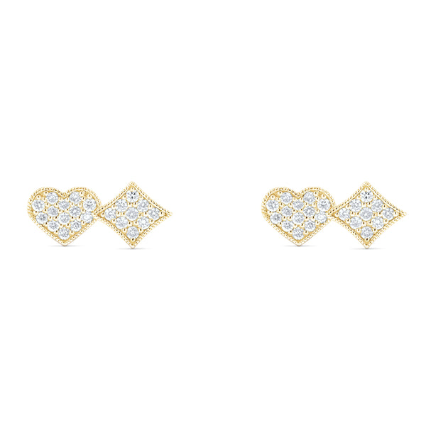 Hearts&Diamonds DELIGHT PAVÉ Earrings in Yellow Gold