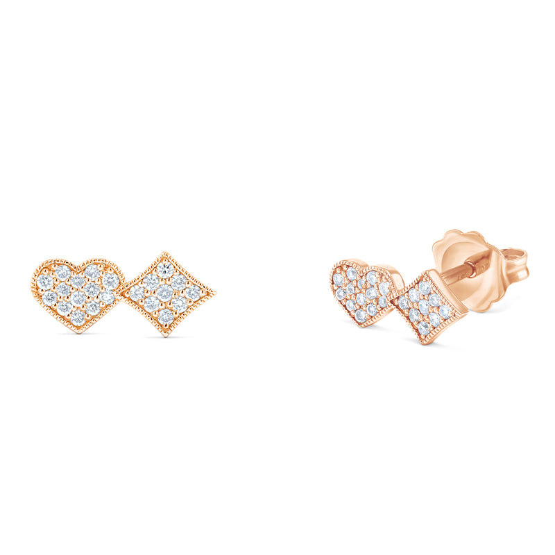 Hearts&Diamonds DELIGHT PAVÉ Earrings in Rose Gold