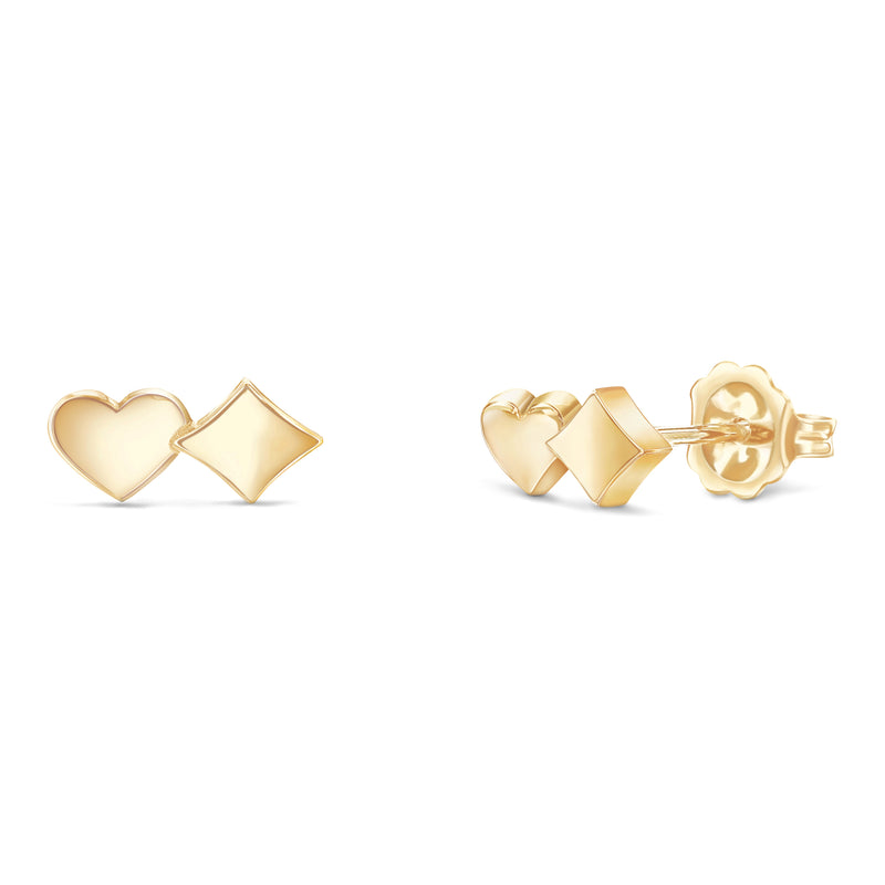 Hearts&Diamonds DELIGHT Earrings in Yellow Gold