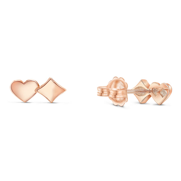 Hearts&Diamonds DELIGHT Earrings in Rose Gold