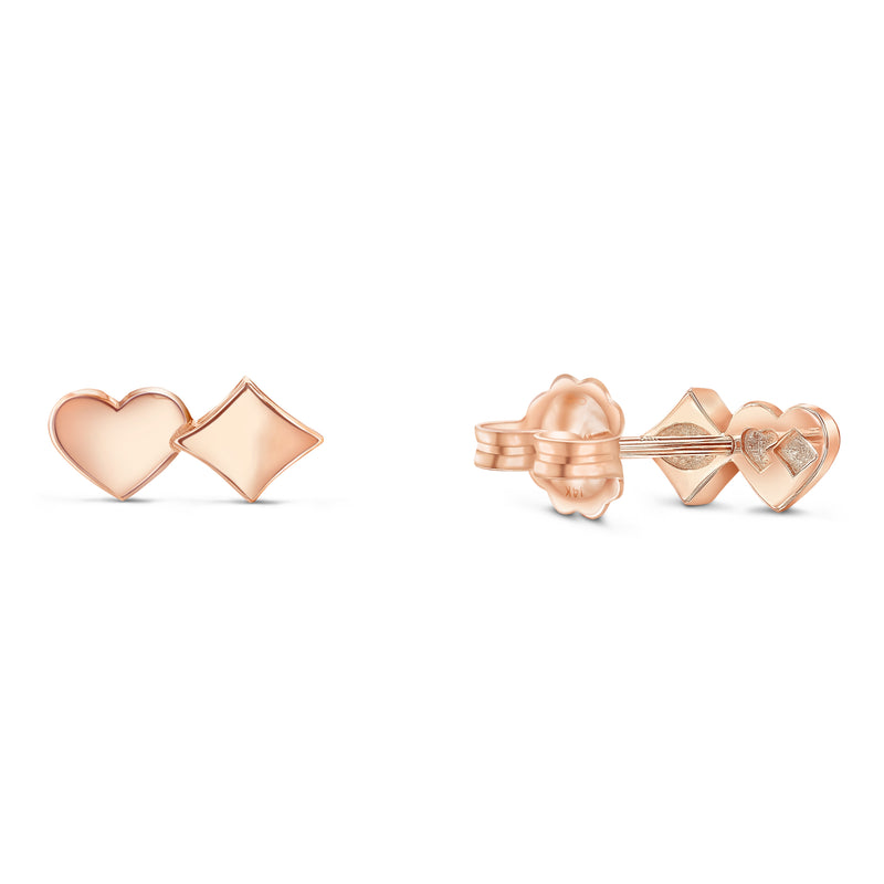 Hearts&Diamonds DELIGHT Earrings in Rose Gold