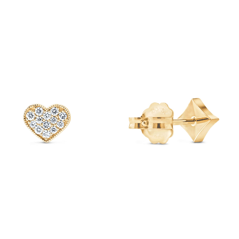 Hearts&Diamonds PURE DELIGHT PAVÉ Earrings in Yellow Gold